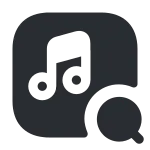 Music Square Search SVG Icon